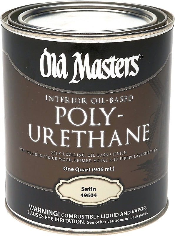 Old Masters 49604 Polyurethane, Liquid, Clear, 1 qt, Can