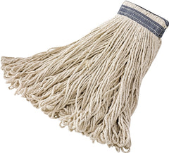 Rubbermaid FGE13800 WH00 Wet Mop Head, 24 oz Capacity, Cotton/Synthetic, Blue/White