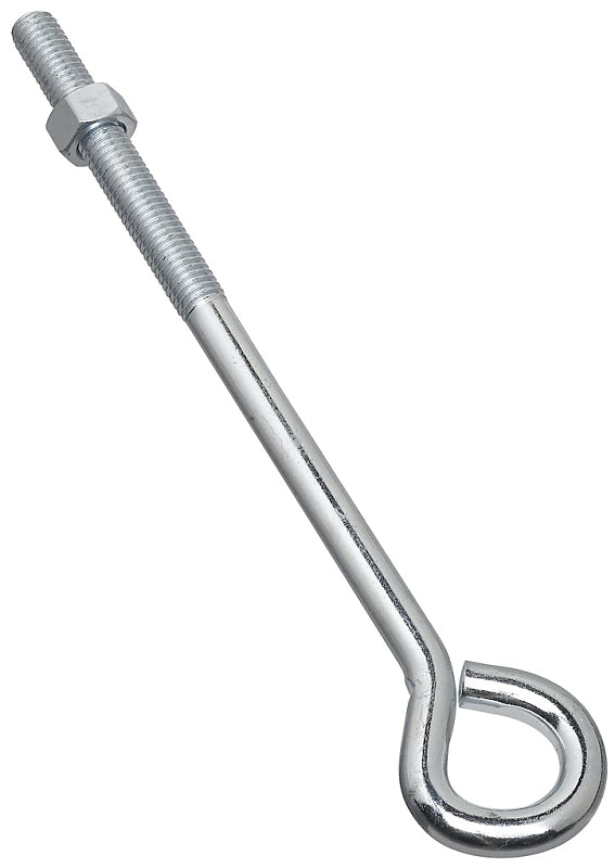 National Hardware N221-333 Eye Bolt, 1/2-13 Thread, 3-3/4 in L Thread, 1 in ID Dia Eye, 8.14 in L Shank, Steel, Zinc