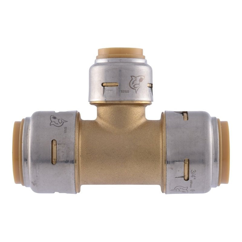 TEE BRASS 3/4 X 3/4 X 1/2IN