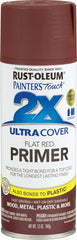 2X Ultra Cover 249086 Spray Paint, Flat, Red, 12 oz, Can
