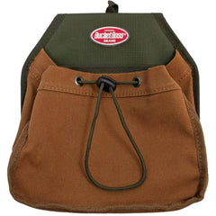 Bucket Boss FlapFit Series 54135 Parachute Pouch with Speed Square Pocket, 2-Pocket, Canvas/Poly, Green, 9 in W, 9 in H, 3 in D