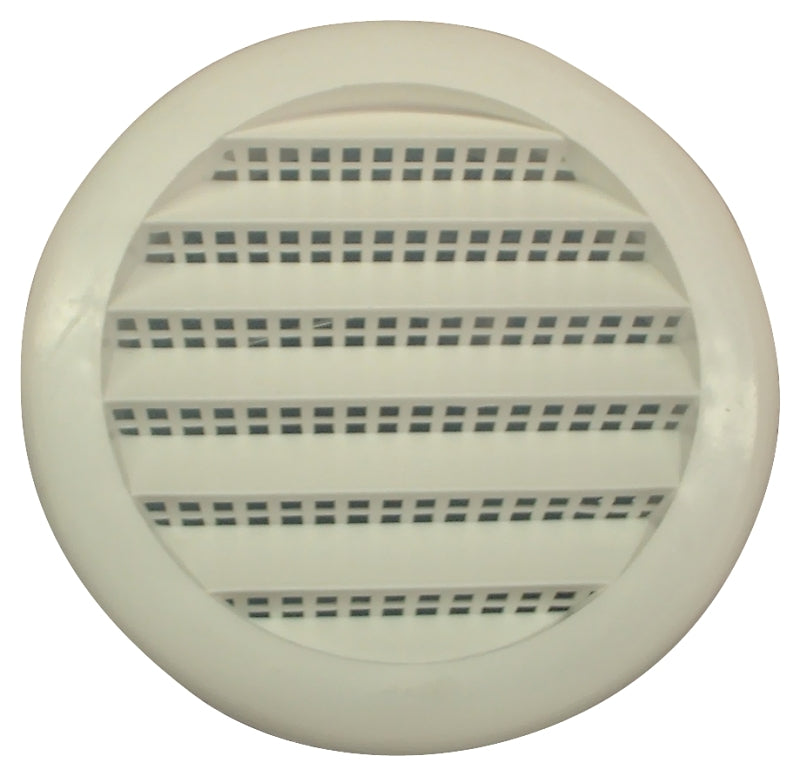 Maurice Franklin PLW-100 Series PLW100 3 Screen Louver, Polypropylene, White