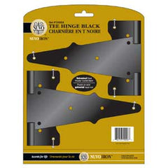 Nuvo Iron TH8BLK Tee Hinge, 8 in H Frame Leaf, Galvanized Steel