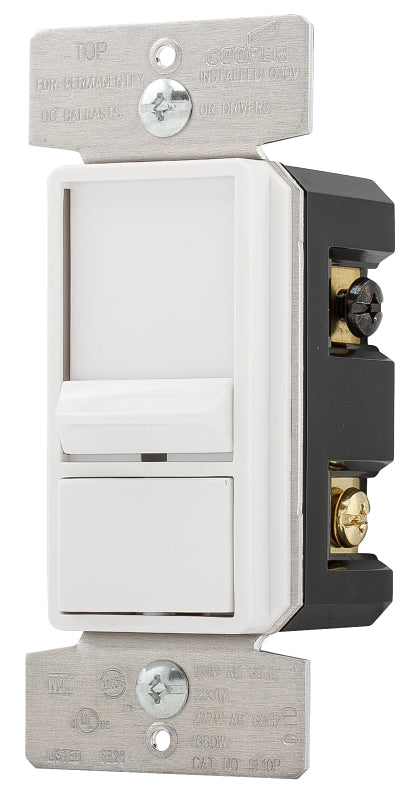 Eaton SF10P-W Slide Dimmer, 120 V, 1200 W, 3-Way, White