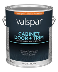 Valspar 029.1082004.007 Cabinet Door and Trim Oil Enriched Enamel, Water, Semi-Gloss, Clear, 1 gal