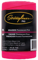 Stringliner Pro Series 35462 Construction Line, #18 Dia, 500 ft L, 165 lb Working Load, Nylon, Fluorescent Pink