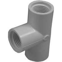 IPEX 435844 Pipe Tee, 1/2 in, FPT, PVC, White, SCH 40 Schedule