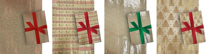 Santas Forest 67907 Kraft Wrap, Kraft Paper, Assorted Foil, Matte