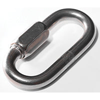 Baron 7350T-1/4 Quick Link, 19/32 in Opening, 2-1/4 in L x 1/4 in THK Dimensions, 660 lb Working Load, Steel, Zinc