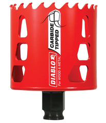 Diablo DHS2750CT GP Hole Saw, 2-3/4 in Dia, 2-3/8 in D Cutting, 3/8 in Arbor, Carbide Cutting Edge