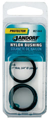 Jandorf 61444 Conduit Bushing, Nylon, Black, 3/4 in Dia Panel Hole, 1/4 in Thick Panel