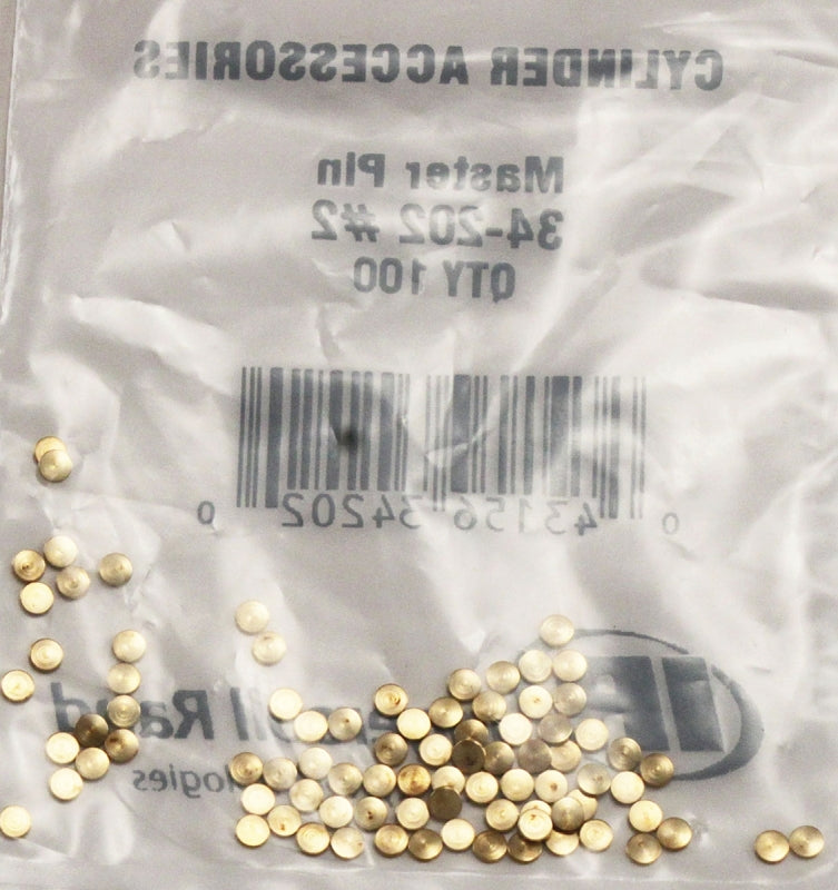 Schlage Allegion Everest Series 34-202 Master Pin, Metal, Specifications: #2 Size, Tumbler Keyed