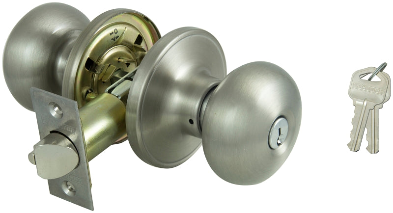 ProSource Entry Knob Lockset, Series TF, Satin
