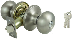 ProSource Entry Knob Lockset, Series TF, Satin