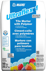 Mapei Ultraflex 1 Series 006004921 Tile Mortar, White, Powder, 50 lb, Bag