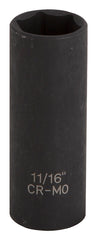 Vulcan Deep Impact Socket, 11/16 in Socket, Black Phosphate