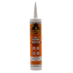 Gorilla 8060002 Silicone Sealant, White, 1 days Curing, -40 to 350 deg F, 10 oz Cartridge