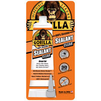 Gorilla 8190002 Silicone Sealant, Clear, -40 to 350 deg F, 2.8 oz Tube