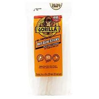 Gorilla 3032002 Hot Glue Stick, Solid, Clear, 20 Pack