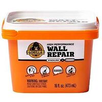 Gorilla 103963 High-Performance Wall Repair, Semi-Solid, Off-White, 16 fl-oz Tub