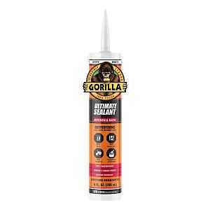 Gorilla 117283 Kitchen and Bath Sealant, White, 24 hr Curing, >40 deg F, 9 oz Cartridge