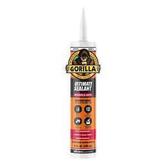 Gorilla 117283 Kitchen and Bath Sealant, White, 24 hr Curing, >40 deg F, 9 oz Cartridge