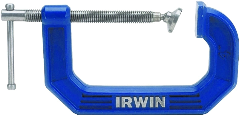 Irwin 225106 C-Clamp, 900 lb Clamping, 6 in Max Opening Size, 3-1/2 in D Throat, Blue Body