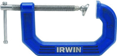 Irwin 225106 C-Clamp, 900 lb Clamping, 6 in Max Opening Size, 3-1/2 in D Throat, Blue Body