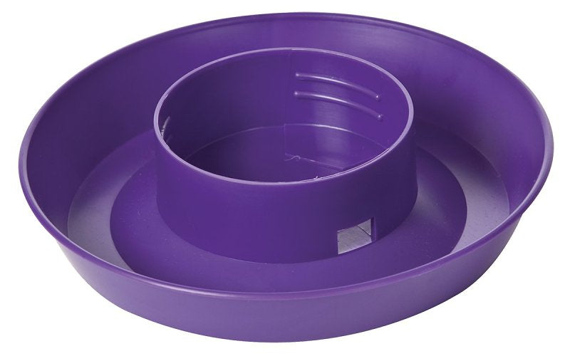 Little Giant 742PURPLE Screw-On Base, 6 in Dia, 1-1/2 in H, 1 qt Capacity, Plastic, Purple