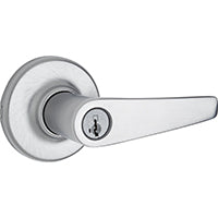 Weiser Kim Series 9GLC5350-060 Entry Lever, Satin Chrome, Residential, Re-Key Technology: SmartKey, Universal Hand