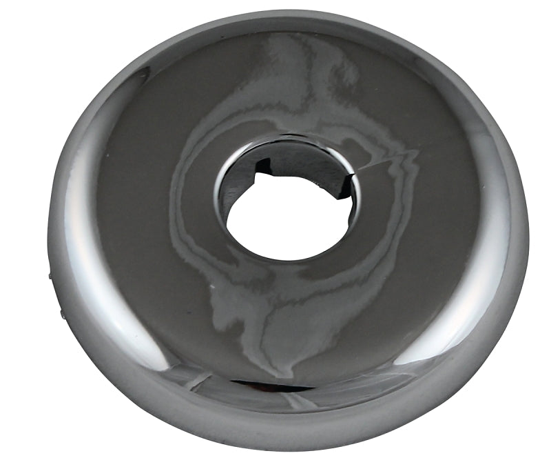 Plumb Pak PP101-12 Floor and Ceiling Plate, 3-1/2 in W, Plastic, Chrome