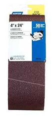 Norton 01744 Sanding Belt, 4 in W, 24 in L, 50 Grit, Coarse, Aluminum Oxide Abrasive