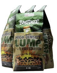 Bayou Classic 500-406 Charcoal with Firestarter, 12 min Burn Time, 6 lb Bag