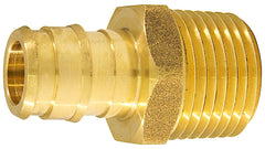 Apollo Valves EPXMA1212 Pipe Adapter, 1/2 in, PEX-A Barb x MPT, Brass, 200 psi Pressure