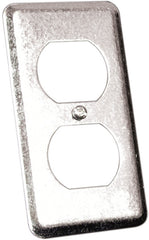 Hubbell 20C1BAR Utility Box Cover, 4 in L, 2-1/8 in W, Metal