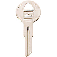 Hy-Ko 11010B4 Key Blank, Brass, Nickel, For: Briggs and Stratton Cabinet, House Locks and Padlocks, B4 Key Number