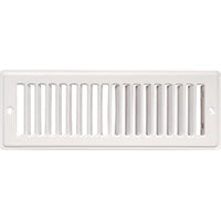 Imperial RG1270-A Toe-Space Grille, 2-1/4 in L, 12 in W, Steel, White