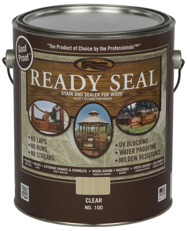 Ready Seal 100 Stain and Sealer, Clear, 1 gal, Can