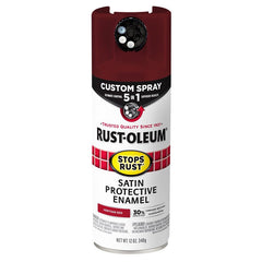 Stops Rust 376880 Rust Preventative Spray Paint, Satin, Heritage Red, 12 oz, Can