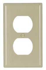 Eaton Wiring Devices 2132V-BOX Receptacle Wallplate, 4-1/2 in L, 2-3/4 in W, 1 -Gang, Thermoset, Ivory, High-Gloss