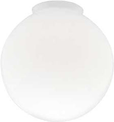 Westinghouse 8557100 Light Shade, 8 in Dia, Globe, Glass, White, Gloss
