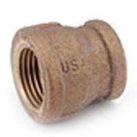 Anderson Metals 738119-0804 Reducing Pipe Coupling, 1/2 x 1/4 in, FIPT, Brass, 200 psi Pressure