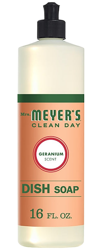 Mrs. Meyer's 13103 Dish Soap, 16 oz, Liquid, Floral, Colorless