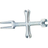 ProSource T148-3L Plug Wrench, 6 in L, Iron, Zinc-Plated