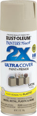2X Ultra Cover 334067 Spray Paint, Satin, Fossil, 12 oz, Can