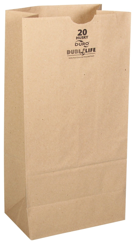 Duro Bag Husky Dubl Lif 70220 Grocery SOS Bag, 20, Recycled Paper, Kraft