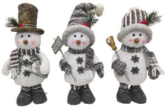 Hometown Holidays Plush Standing Snowman Toy, Assorted, 15 in