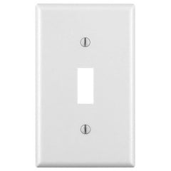 Leviton M24-88001-WMP Wallplate, 4-1/2 in L, 2-3/4 in W, 1 -Gang, Thermoset, White, Smooth