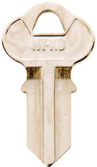 Hy-Ko 11010CG1 Key Blank, Brass, Nickel, For: Chicago Cabinet, House Locks and Padlocks